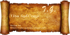 Tiba Gyöngyi névjegykártya